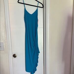 Heart Hips Blue Asymmetrical Dress